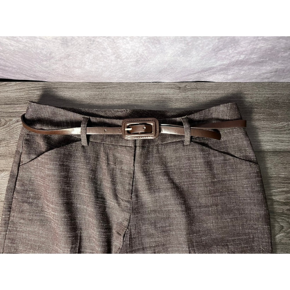 IZ Byer California City Shorts Textured Bermuda Brown Women's Size 9 Heathered - Picture 3 of 11